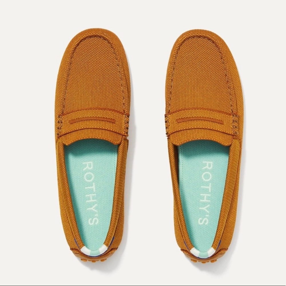 Rothy’s The Driver Loafers in Cognac